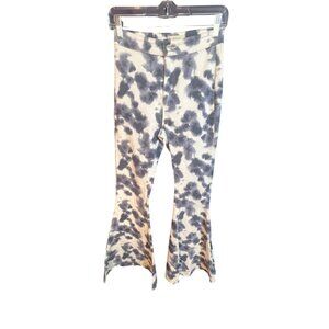 Peach Love California Womens Tie-Dye Flare Pants Blue & White Size S